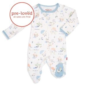 little duckling organic cotton magnetic footie